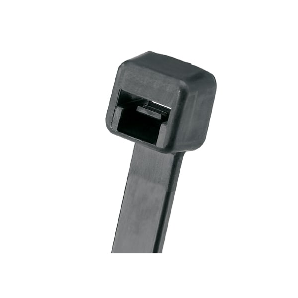 Panduit Cable Tie, 14-1/2 in L, 4 in Max Bundle Dia., Black, Nylon 6/6, 50 lb Strength, 100 PK PLT4S-C20 - main